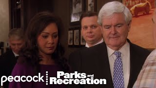 Gergich Meets Gingrich  Parks and Recreation [upl. by Lemert501]