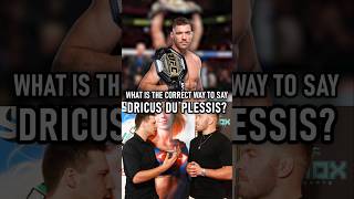 What is the correct way to pronounce UFC Champion Dricus Du Plessis name dricusduplessis ufc [upl. by Drofliw]