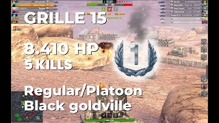 168th GUNNERS  GRILLE 15  51K DMG  4 KILLS  1ST CLASS  Black golville  wotb wotblitz [upl. by Ajnat]