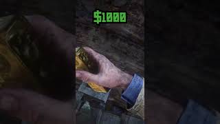 3000 in 30 seconds 6 Gold Bars Location rdr2 gaming funny shorts [upl. by Helali]