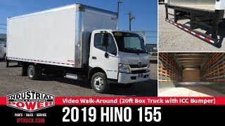 2019 HINO 155 20ft Box Truck with ICC Bumper  Hino Truck Review  Commercial Box Truck [upl. by Man200]