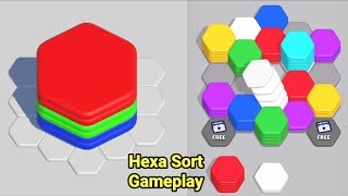 Hexa Sort Game Gameplay [upl. by Felten664]