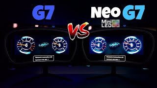 Odyssey G7 vs Neo G7 Mini LED Review Odyssey G6 G65B  G7 [upl. by Leirej]