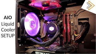 How to Install AIO Liquid Cooler  Masterliquid ML120L RGB Setup  in HINDI [upl. by Suiremed776]