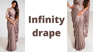 Infinity Drape  How to wear Saree for Beginners  Easy Saree Draping Tutorial [upl. by Nevins580]