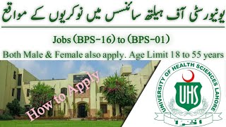 UHS jobs 2024  University of Health Sciences jobs  How to apply [upl. by Ihpen]