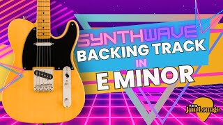 Retro Synthwave Backing Track In E Minor [upl. by Xenia]