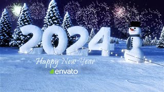 Happy New Year 2024  Countdown Opener  After Effects Template [upl. by Heid831]