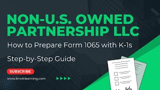 Foreign Owned MultiMember LLC  Form 1065 Reporting for Nonresidents [upl. by Northway414]