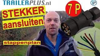 AANSLUITSCHEMA AANHANGER 7 POLIGE STEKKER Stekker 7 polig aansluiten stappenplan [upl. by Kirrad]