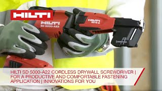 Hilti SD 5000A22 cordless screwdriver  For productive fastening applications  Innovations For You [upl. by Sigrid]