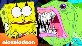 50 MINUTES of SpongeBobs SCARIEST Moments 😱 SpongeBob amp Kamp Koral Halloween Marathon  Nicktoons [upl. by Vaios]