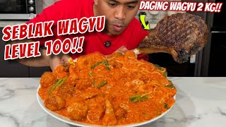 GILA MUKBANG SEBLAK LV 100 PAKE DAGING WAHYU 2KG [upl. by Rutger]