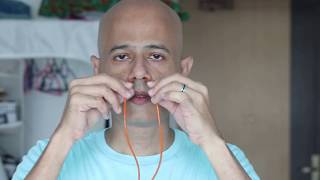 Sutra Neti Both Nostril Prashant Patel singapore Ancient Yoga Academy [upl. by Miuqaoj]