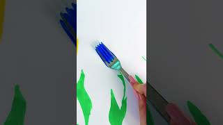 Fun Playtime Idea Easy Fork Drawing Hack 🎨🌟 [upl. by Yasibit933]