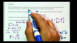 Discrete 72 Leontief InputOutput Model II [upl. by Eocsor]