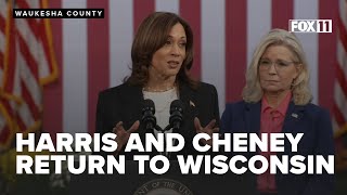 Kamala Harris and Liz Cheney campaign in Wisconsin [upl. by Marcia]