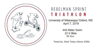 Rebelman Triathlon 2019 Ole Miss Campus Oxford MS [upl. by Ainegue]