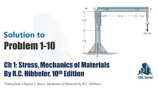 Problem 110 Resultant internal loadings at point A B and C Mechanics of Materials [upl. by Justis]