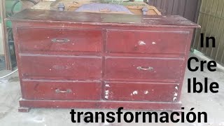 Cómo transformar un gavetero en una credenza sorprendente idea para transformar un viejo gavetero [upl. by Hardi205]