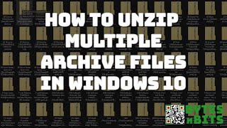 How To Unzip Multiple Zip Files in Windows 10 [upl. by Asilehs703]