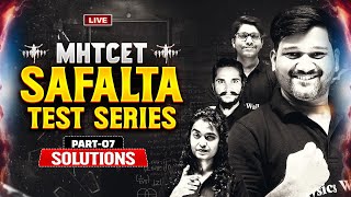 🔥 MHTCET 2025 Free Safalta Test Solutions LIVE  PCMB  Part 07 Complete Solution  📈 [upl. by Annor455]