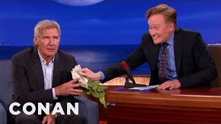 Harrison Ford Spills quotStar Warsquot Spoilers For 1000  CONAN on TBS [upl. by Eras]