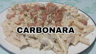 EASY PASTA CARBONARA RECIPE CREAMY CARBONARA PENNE PASTA RECIPE [upl. by Inkster167]