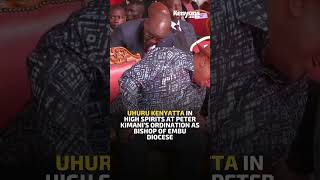 Uhuru Kenyatta in high spirits at his friend Peter Kimanis ordination in Embu [upl. by Sopher861]