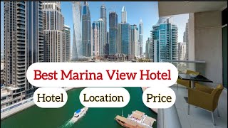 🔴Dubai marina Best Hotel apartment Tour  Detailed video of best marina view from balcony [upl. by Bernard]