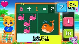 Math Kids Adding Fun Game Numbers 1 to 10  Addition for Kindergarten Grade 1  Math Games for Kids [upl. by Onileva826]