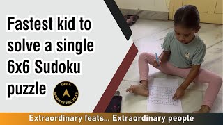 Fastest kid to solve a single 6x6 Sudoku puzzle [upl. by Ikin]