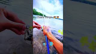 Yes I can catch fish 🐟 with Pocket Fishing Rod And yes link 🔗 in bio shorts fishing [upl. by Ruggiero]