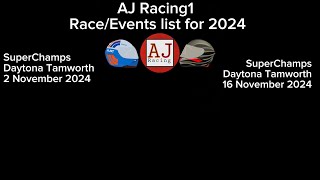 AJRACING1 Schedule list for 2024 [upl. by Samala]