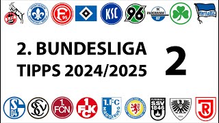 Bundesligatipps 2Liga  2Spieltag  Saison 20242025 [upl. by Coe]