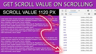 Get Scroll Position On Scroll With JavaScript [upl. by Adnirolc]