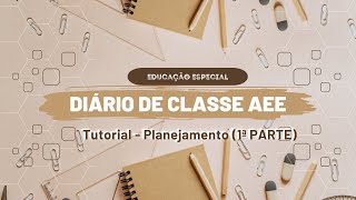 DIÁRIO DE CLASSE PROFESSOR AEE  2025 PLANEJAMENTO 1ª PARTE [upl. by Dyob]