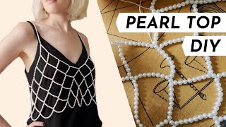 DIY Pearl Bralette Cami Top Chill Crafting [upl. by Ameer]