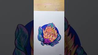 Flower 💮watercolor painting art watercolors traditionalart flowers drawing [upl. by Trebbor871]