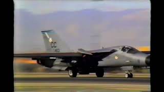 LOUD Close Afterburner Takeoff F111F Aardvarks On Base Launch Nellis AFB Red Flag Jan 962 [upl. by Sokul356]