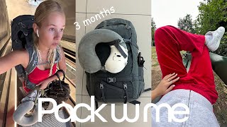 PACK WITH ME TO BACKPACK FOR 3 MONTHS  traveling Europe [upl. by Junna347]