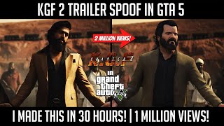 KGF 2 TRAILER GTA 5 SPOOF  Yash  Saalar Prasanth Neel  WackDance Gaming [upl. by Ainola]