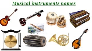 Musical instruments names musical instruments names in EnglishEnglish to Telugu tutorials [upl. by Wade]