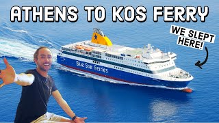 Overnight Ferry to the Greek Islands Cabin Review amp Tour  Athens to Kos Blue Star Ferries [upl. by Anirtak]