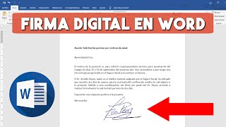 Como Hacer una Firma Digital en Word [upl. by Ennej]