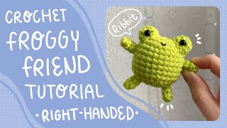 How to crochet a frog Right Handed  Frog Amigurumi Tutorial [upl. by Carilyn]