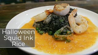 Halloween Squid Ink Rice  Chef Jason Bunin Cocoa Beach Fl [upl. by Drahsar459]