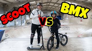 Pro Scooter vs Pro BMX INSANE [upl. by Kcirddec543]