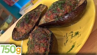 Recette dAubergines farcies  750g [upl. by Colinson938]