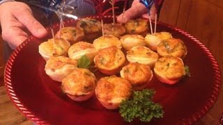 QUICHE RECIPE MINI QUICHE FILLED WITH BRIE amp CRANBERRY SAUCE [upl. by Nigen]